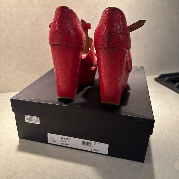 Marc By Marc Jacobs Red Leather wedges sz38 - Picture 6 of 12